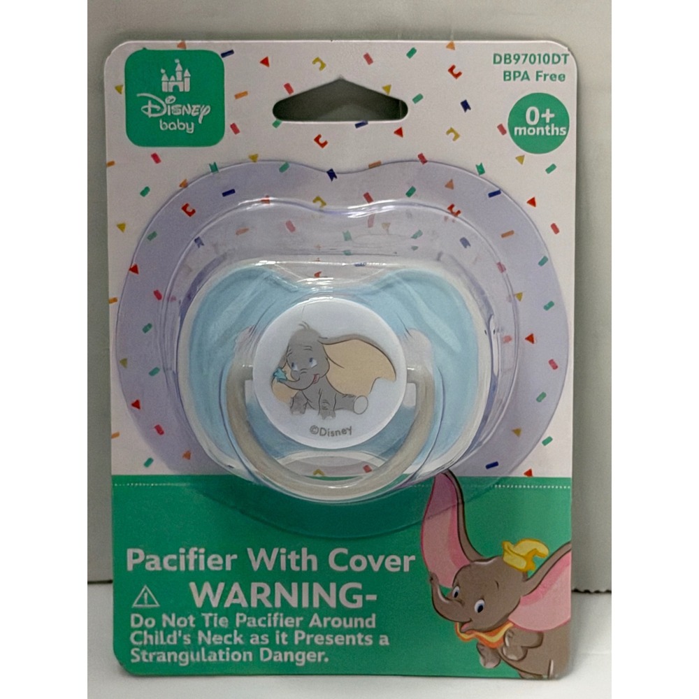 Disney‎ Baby Dumbo Blue Pacifier with Cover BPA Free 0+ Months DB97010DT